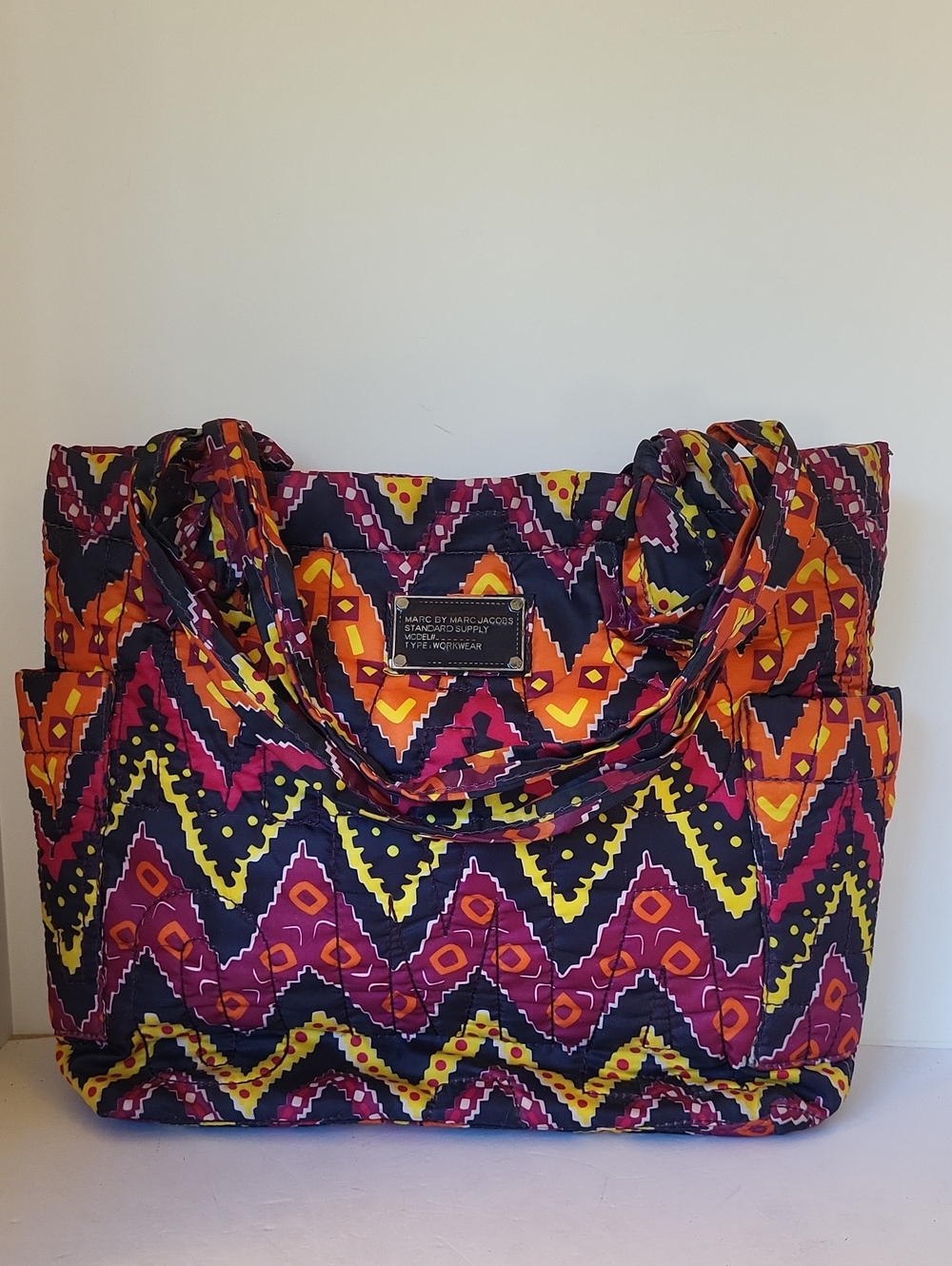 Marc by Marc Jacobs Lil Tate Quilted Nylon Chevron Tote